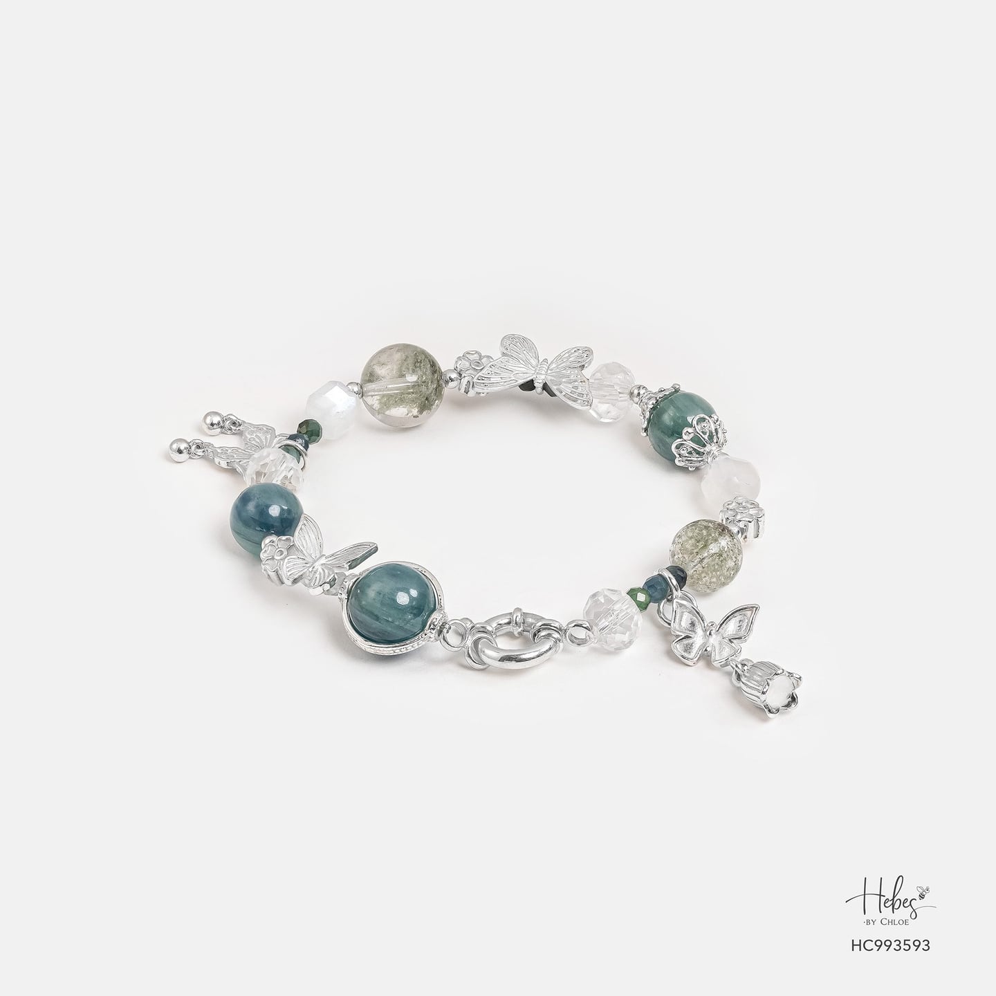 Winter Blessings Crystal Wings Jade Bracelet 993593