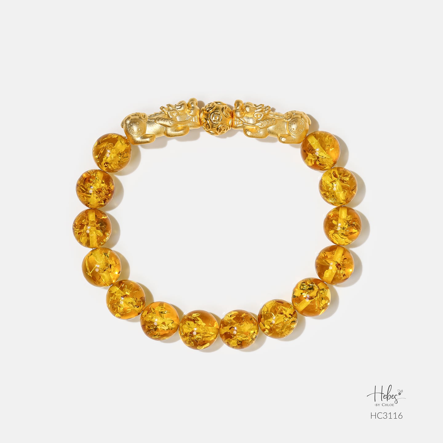 Hebes Gold Vermeil Amber Bracelet HC3116 8029S 8027